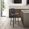 Armen Living Renee 26" Swivel Gray Faux Leather and Black Wood Bar Stool LCRNBABLGR26 - alternate 3